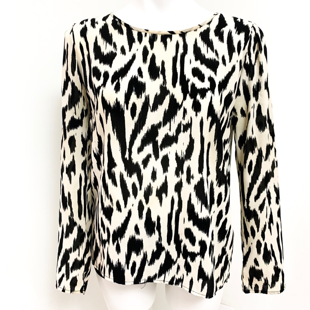 Anthropologie Leopard Top Blouse Size Large $118
